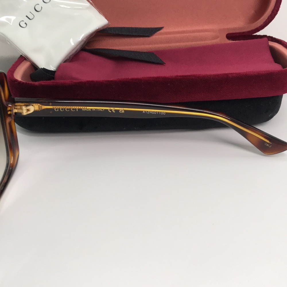 New Authentic Gucci Sunglasses GG0632S 002 Havana/Brown Gradient 56-20-145mm - Picture 9 of 12